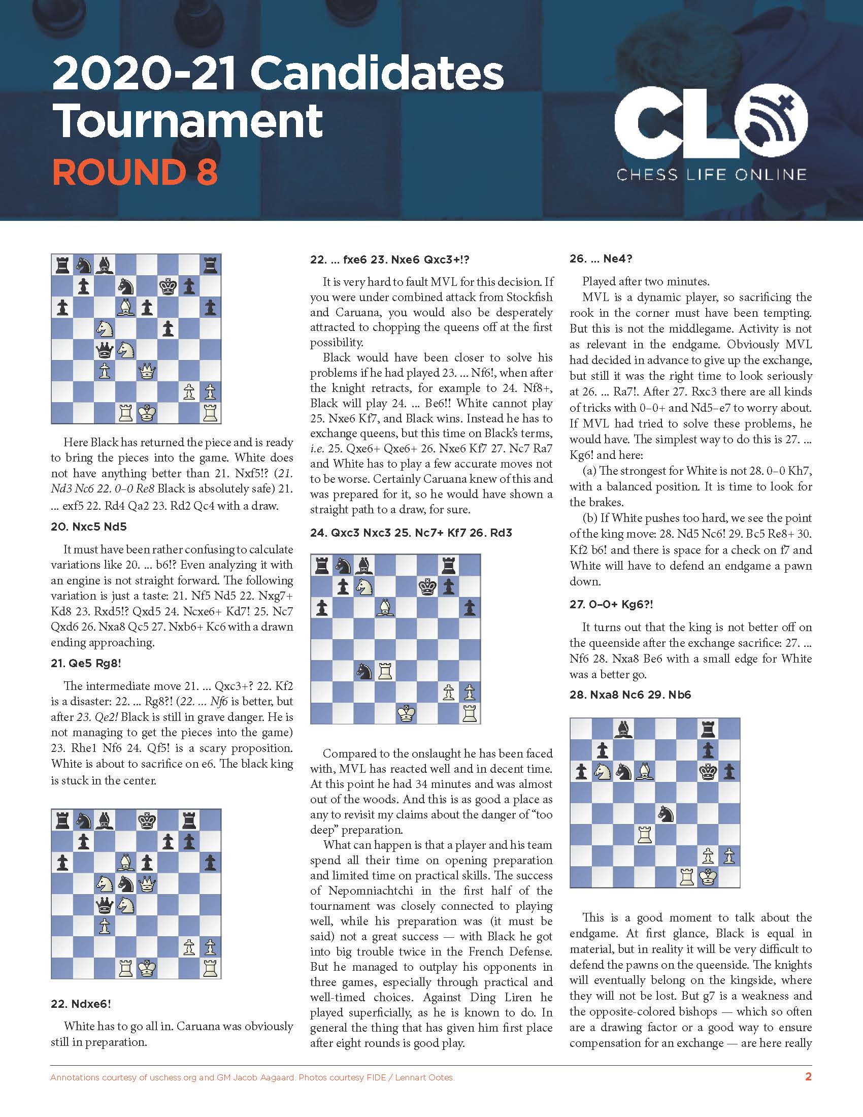 FIDE Candidates: Round 8 Annotations by GM Jacob Aagaard