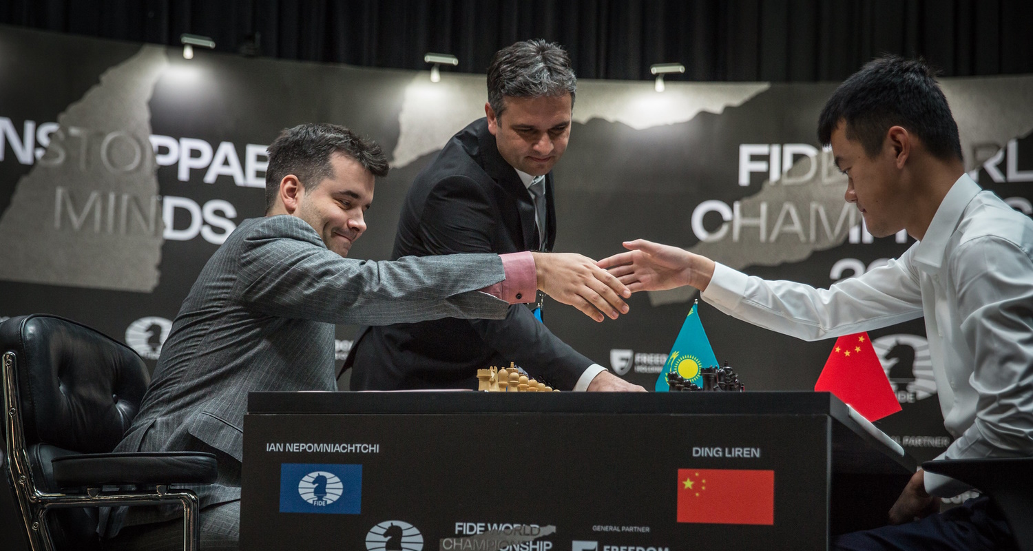 Nepomniachtchi Presses Big Advantage In Game 1, Ding Escapes