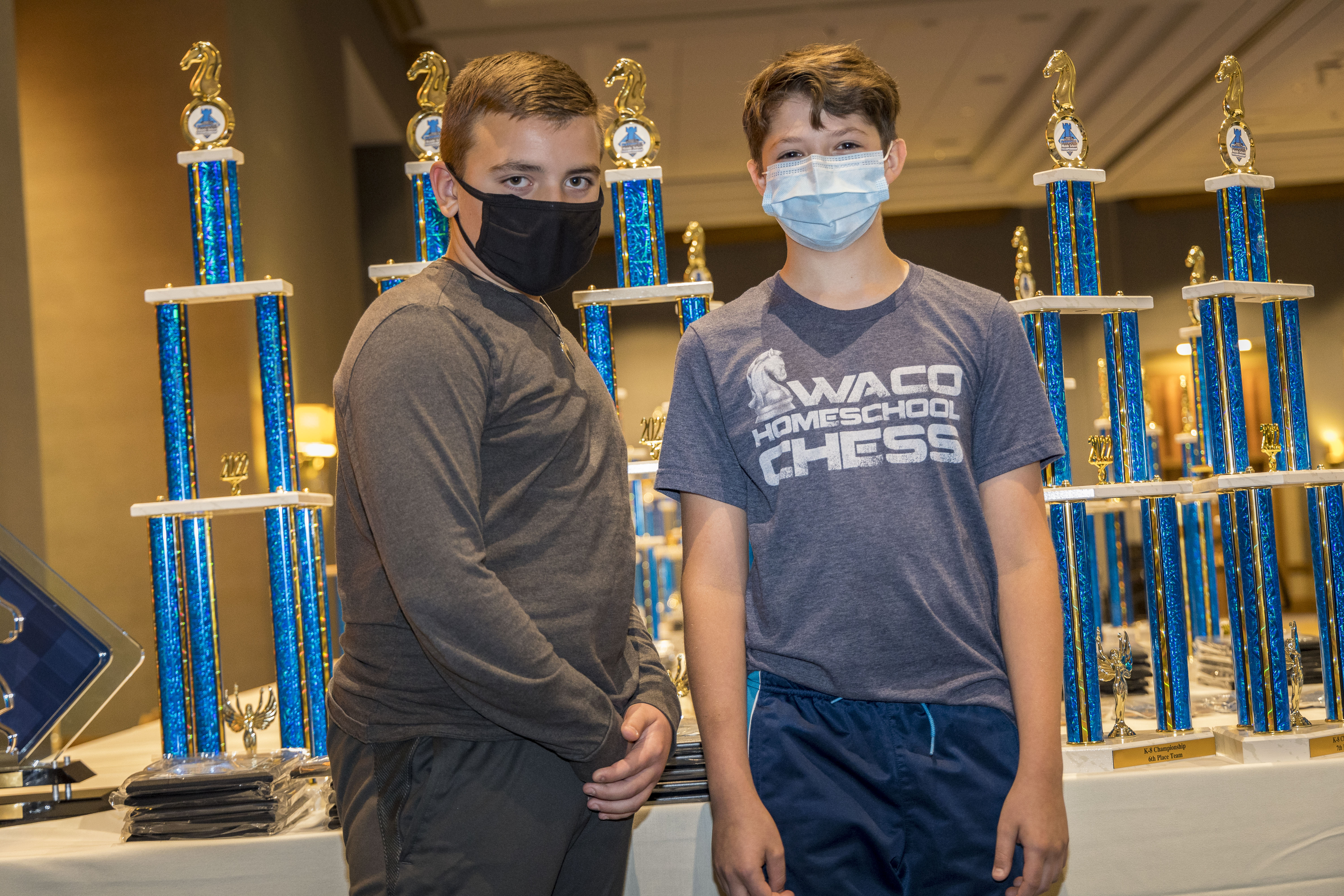 Alexander Bianchi and Logan Shafer, 2022 National K-8 Bughouse Co-Champions