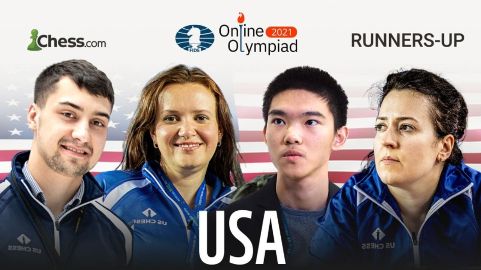 US Chess Federation Wins Silver Medal in FIDE 2021 Online Olympiad US