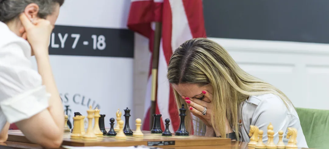 IM Nazi Paikidze is overwhelmed on the way to her 2016 U.S. Women’s title. (Photo courtesy SLCC/Lennart Ootes)
