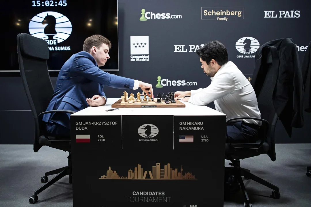 2022 FIDE Candidates Round 7, Duda-Nakamura