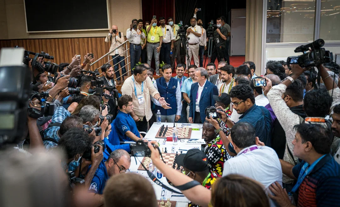 The excitement builds for the start for the 44th FIDE Chess Olympiad. Photo: Ootes