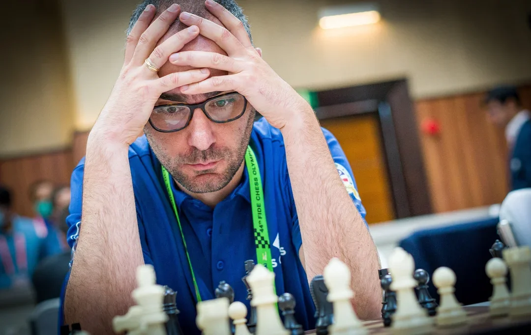 GM Leinier Domínguez at the 2022 FIDE Olympiad. Photo: Ootes