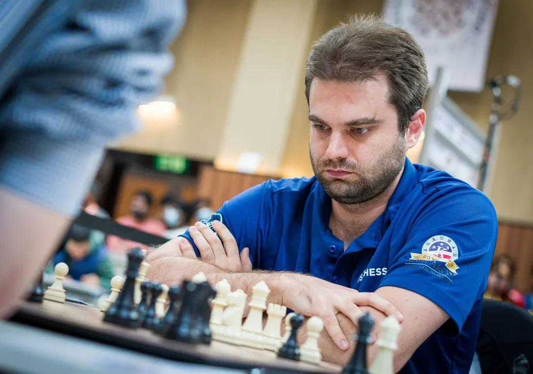 GM Sam Shankland at the 2022 FIDE Olympiad. Photo: Ootes