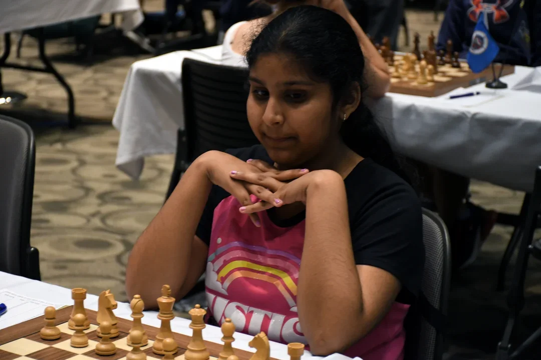 Jwalanthi Ram scored a nice upset over rising star Megan Paragua in round three of the Haring (photo Daniel Day)