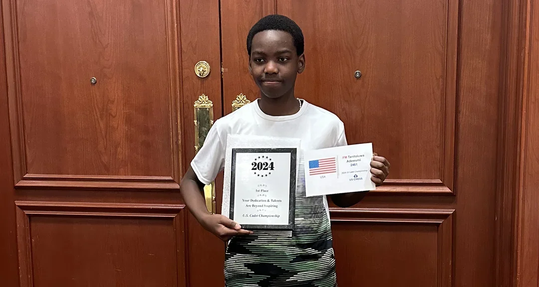 FM Tani Adewumi at the 2024 Cadet Ch