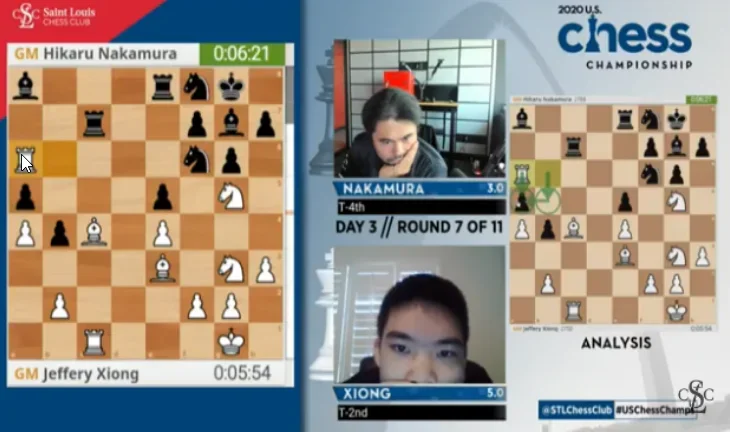 2020 US Chess Championship Xiong vs. Nakamura