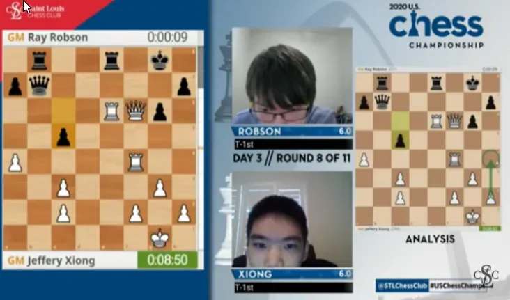 2020 US Chess Championship Xiong vs. Robson