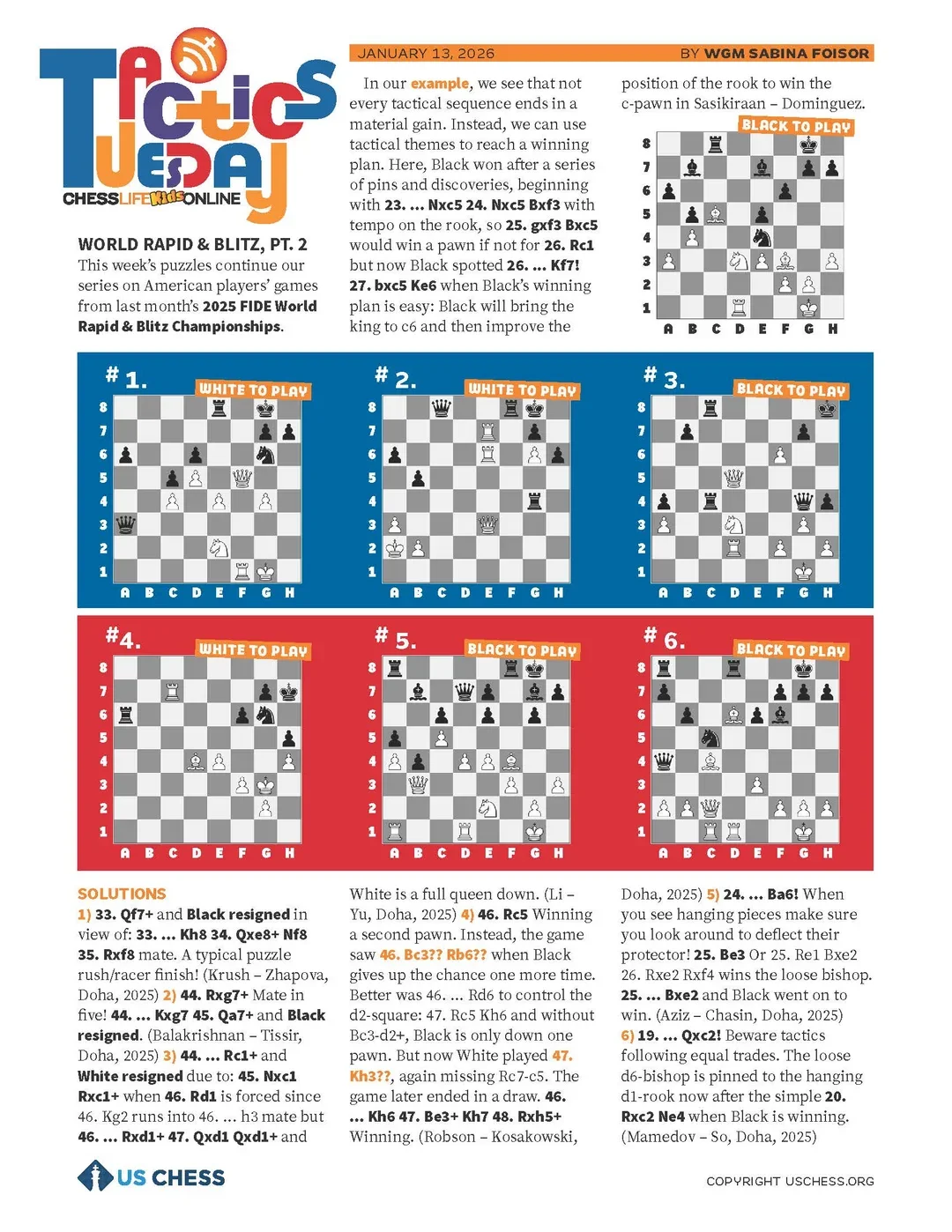 Worksheet for 01/13/2026