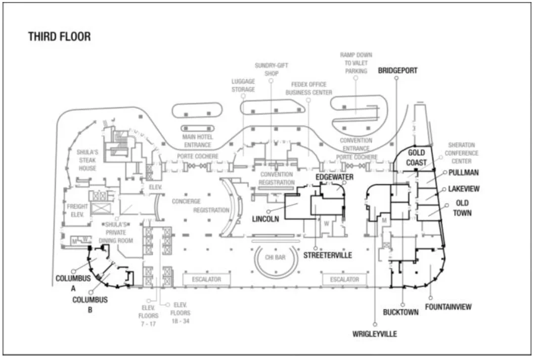 Chicago Sheraton Grand 3rd_ Floor Venue Map