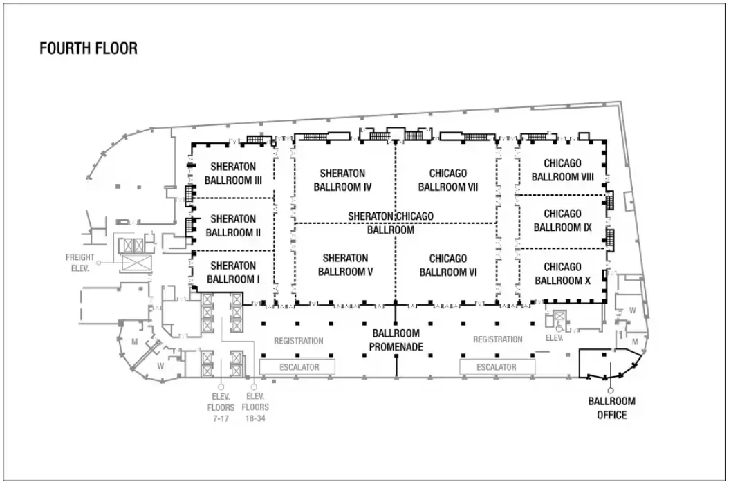 Chicago Sheraton Grand 4th Floor Venue Map