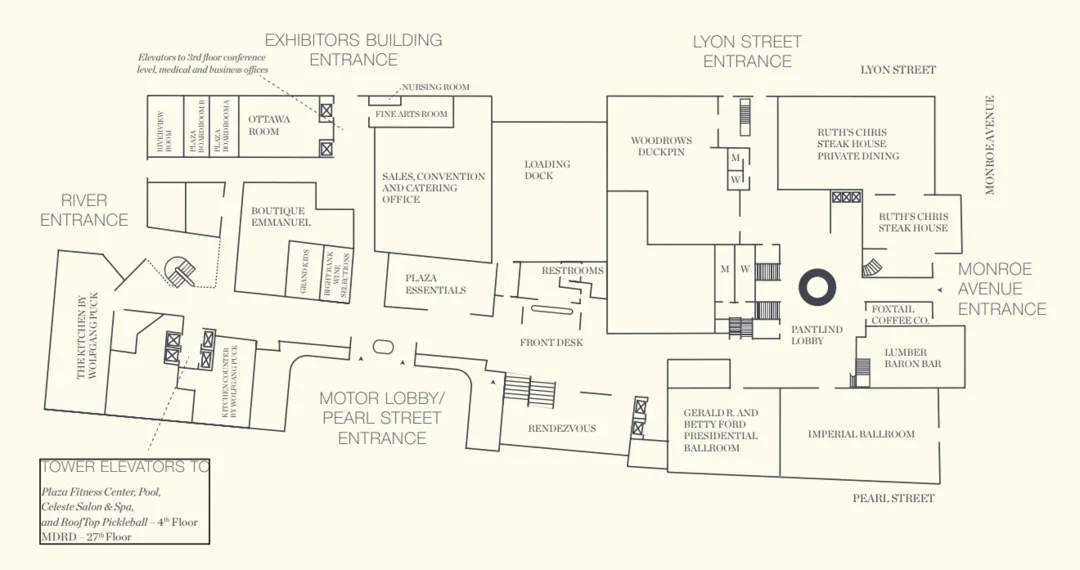 Amway Grand: Lobby Level 1