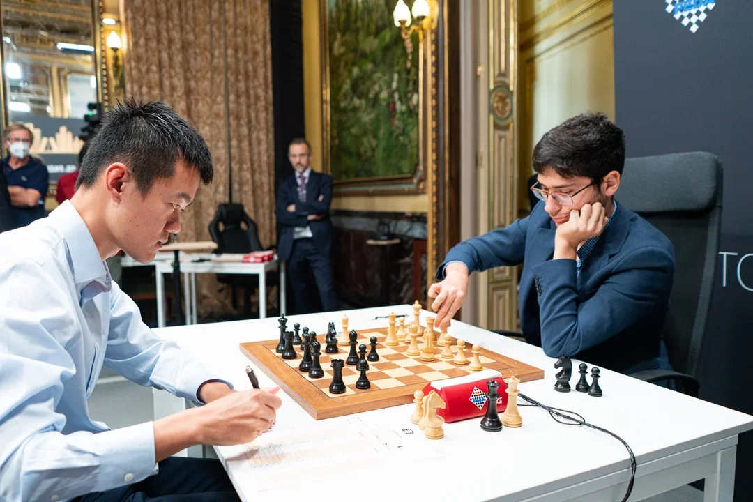 Ding versus Firouzja, 2022 Candidates Rd 13