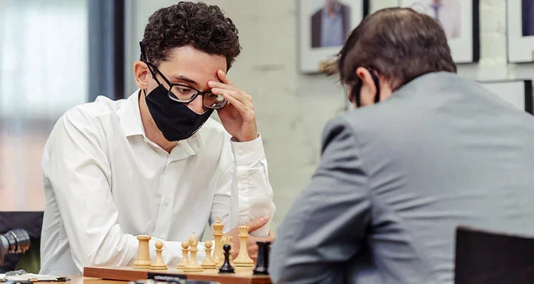 GM Fabiano Caruana at the 2021 US Chess Championship