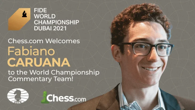 Chess.com World Championship commentary with GM Fabiano Caruana