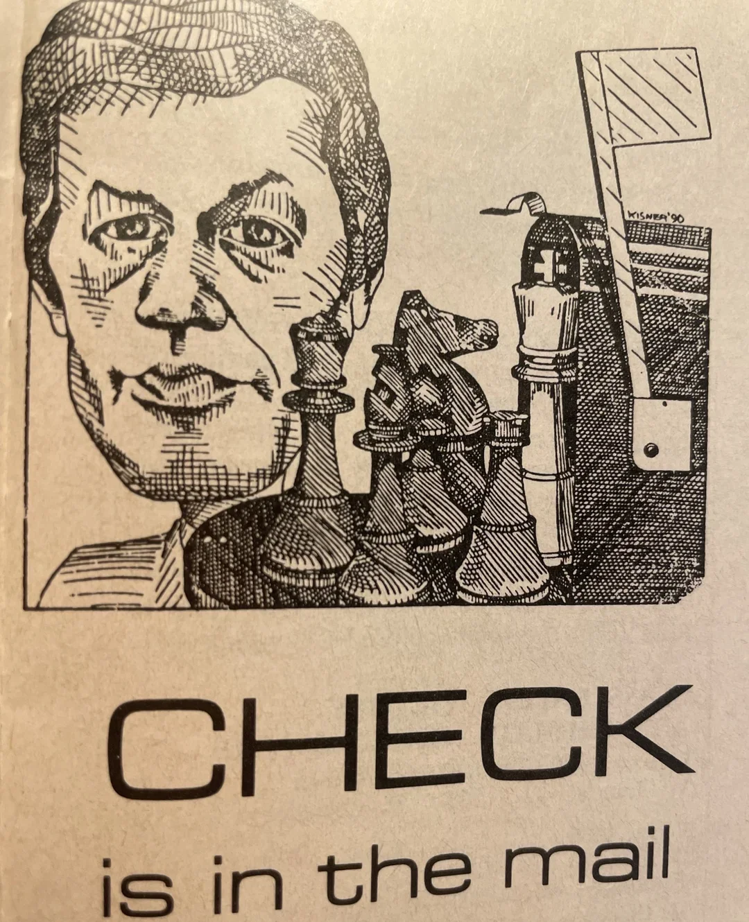 Check is in the Mail art