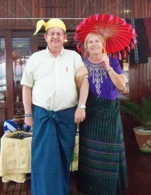 Dressed in Myanmar style