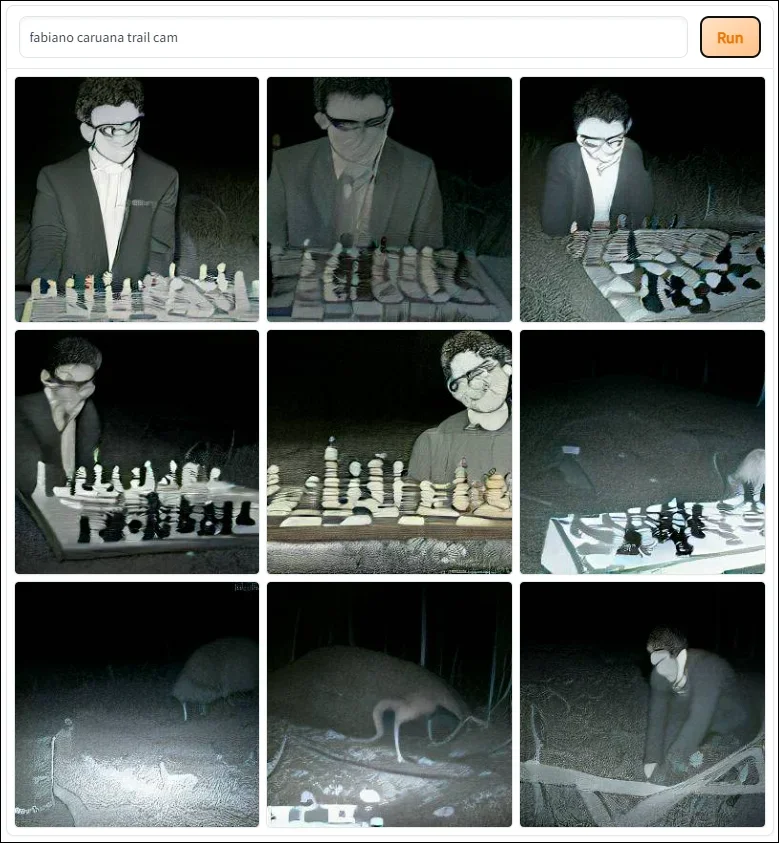 DALL-E, Fabiano Caruana Trail Cam