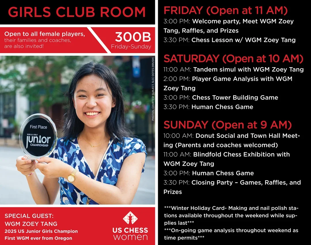 Girls Club Room flyer