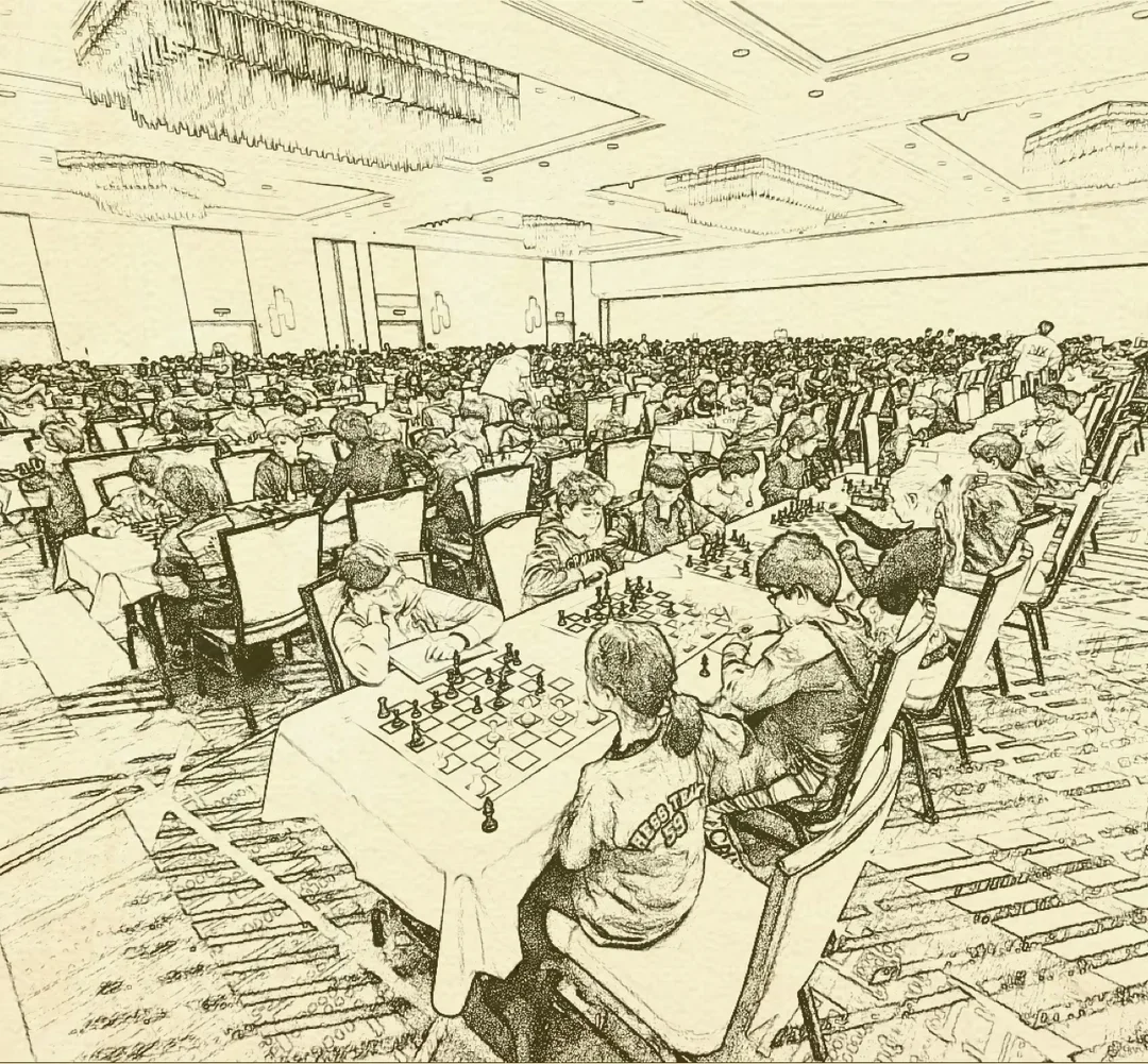 Stylized tournament room