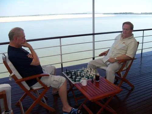 Gary and Dewain on the Irrawaddy River