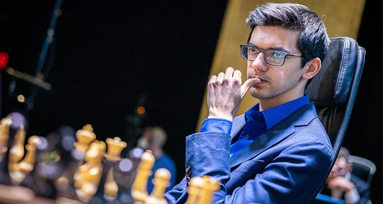 Dutch GM Anish Giri at the 2020-21 FIDE Candidates Tournament