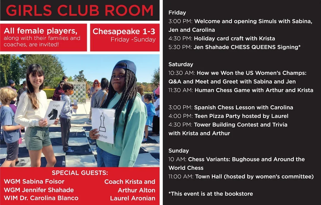 2022 K12 Girls Room schedule