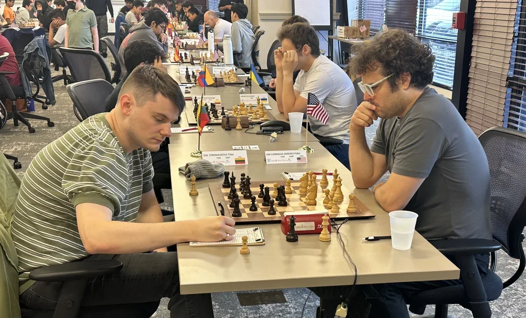 Streamavicius (L) against Corrales. (Photo by Anand Dommalapati)