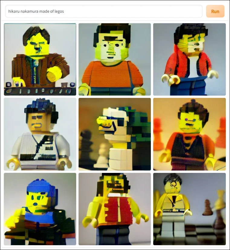 DALL-E, Hikaur Nakamura Made of Legos