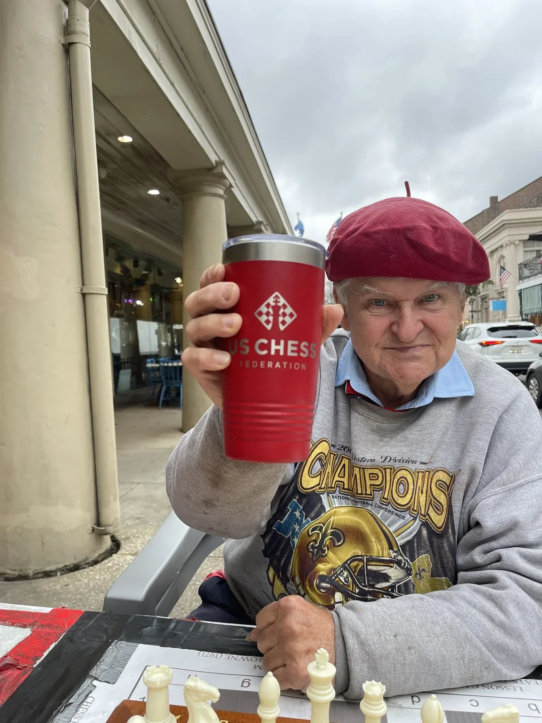 Jude with his tumbler
