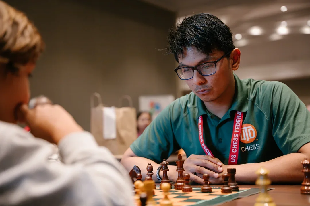 GM Julio Sadorra in "All Comers" blitz (Javier Carrera)