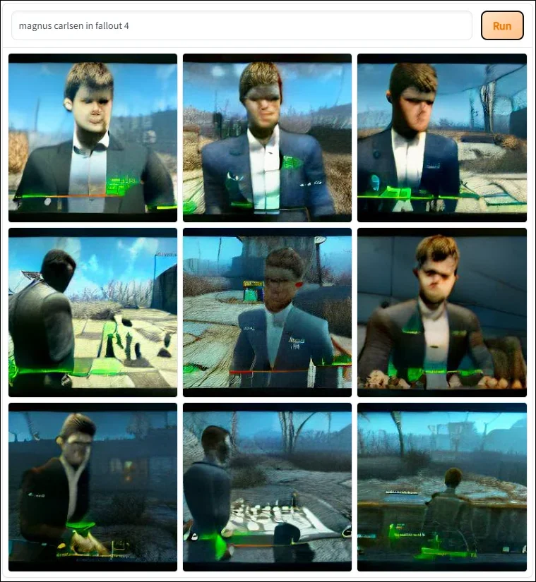 DALL-E, Magnus Carlsen in Fallout 4