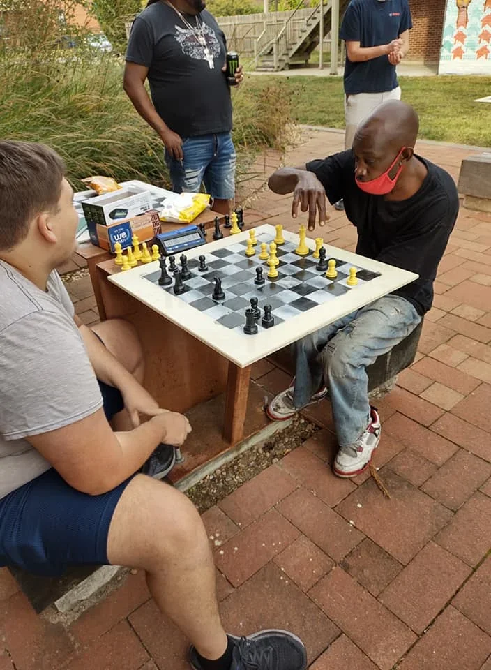 An outdoor game at the Treme Chess Club in Old North St. Louis in early October.
