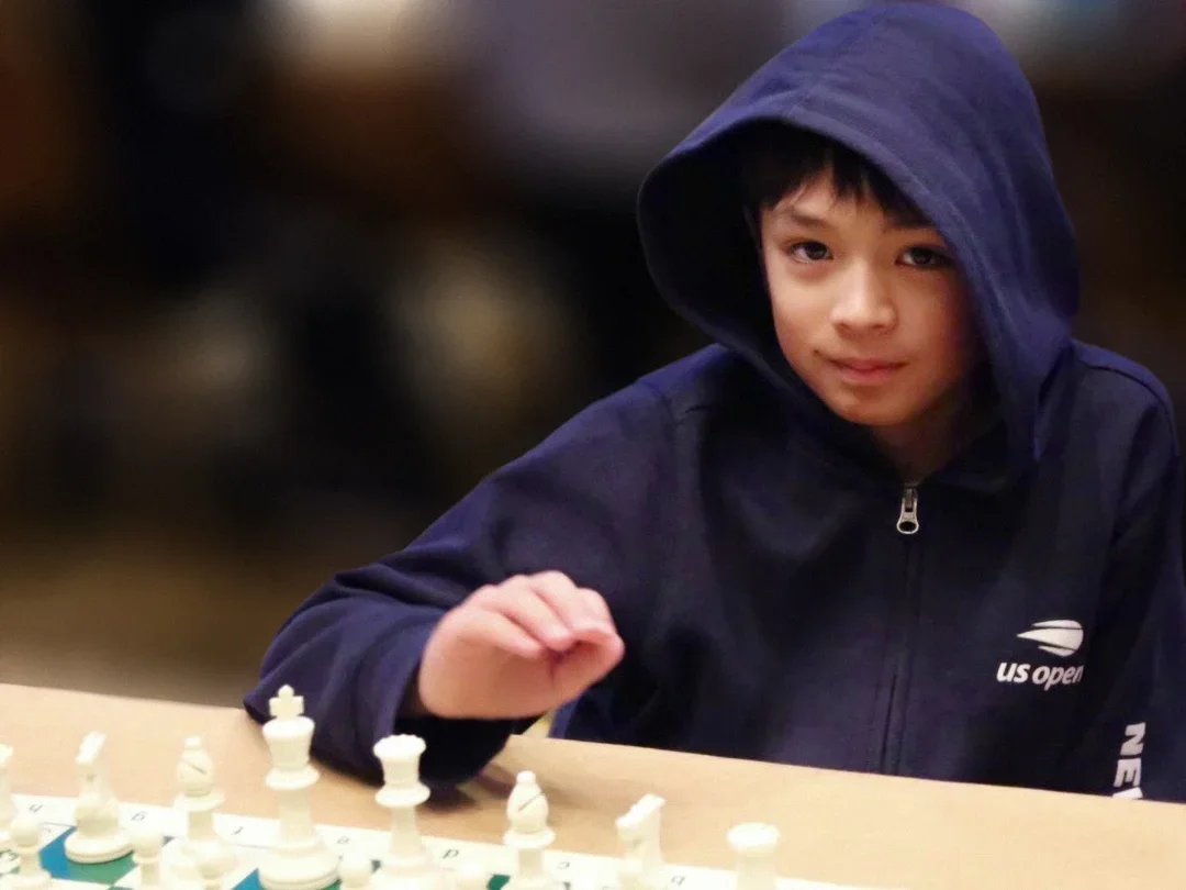 Oliver Boydell at the chess board