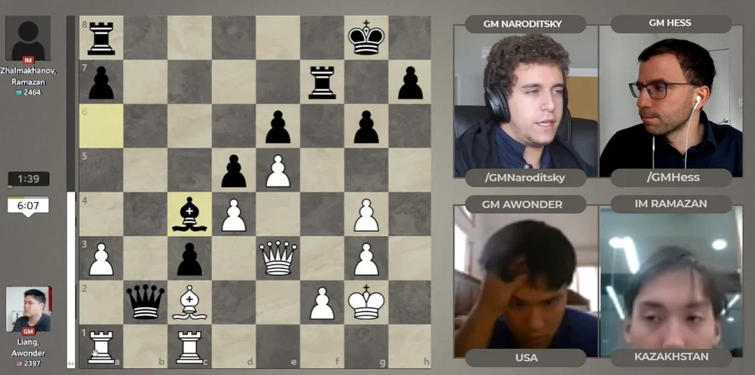 GM Awonder Liang in the 2021 Online Olympiad