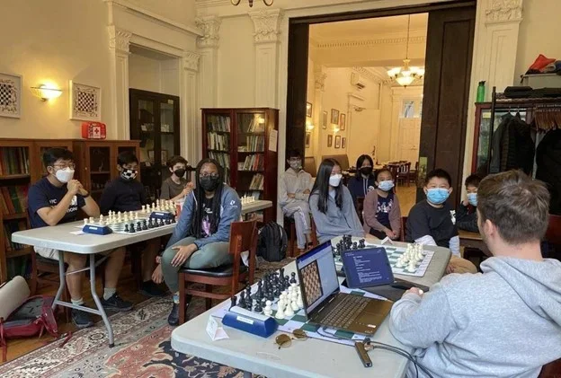 Attendees at the 53rd U.S. Chess School at the Marshall Club in New York City. Photo: Eugene Yoo