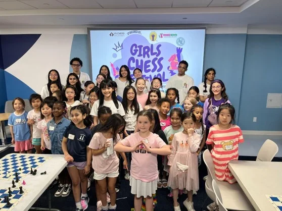 Attendees and Organizers of the First Inaugural Girls Chess Festival take a group photo