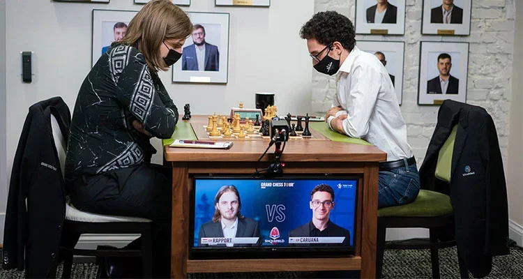GMs Richard Rapport and Fabiano Caruana