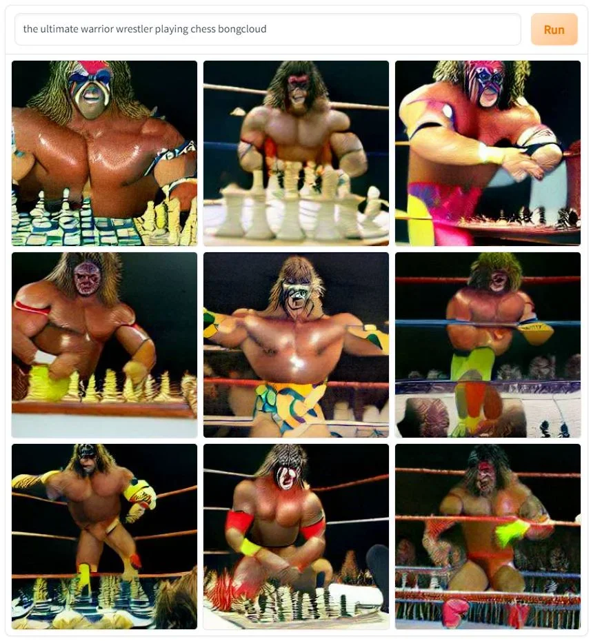 DALL-E, Ultimate Warrior Playing Chess