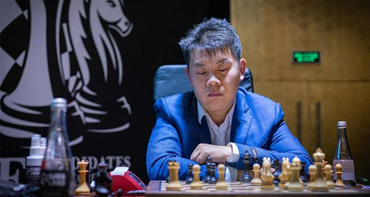 Chinese GM Wang Hao at the 2020-21 FIDE Candidates Tournament