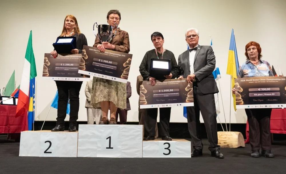 Women's 65-Over podium