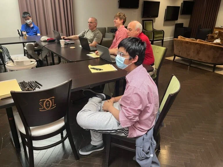 Young Stars 2022 Training Session with GM Garry Kasparov (at computer). Photo: KCF