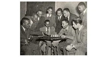 Members of the Paragon Chess Club featured in Chess Life magazine in 1950