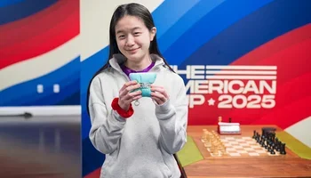 Alice Lee poses after her victory