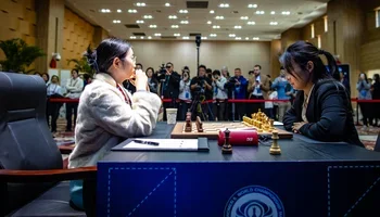 Tan faces off against Ju in front of a crowd of media and spectators in Shanghai