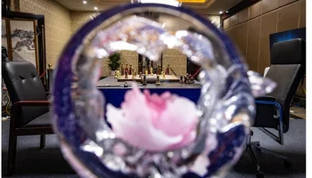 Chess board seen through perspective of WWCC trophy 