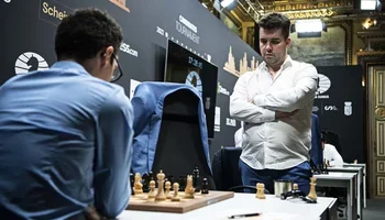 2022 FIDE Candidates, Round 9, Nepo Looks On