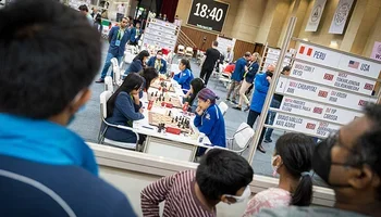 Playing Hall Round 5 FIDE Olympiad 2022. Photo: Ootes