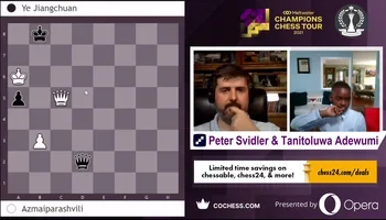 Svidler and Tani solving puzzles